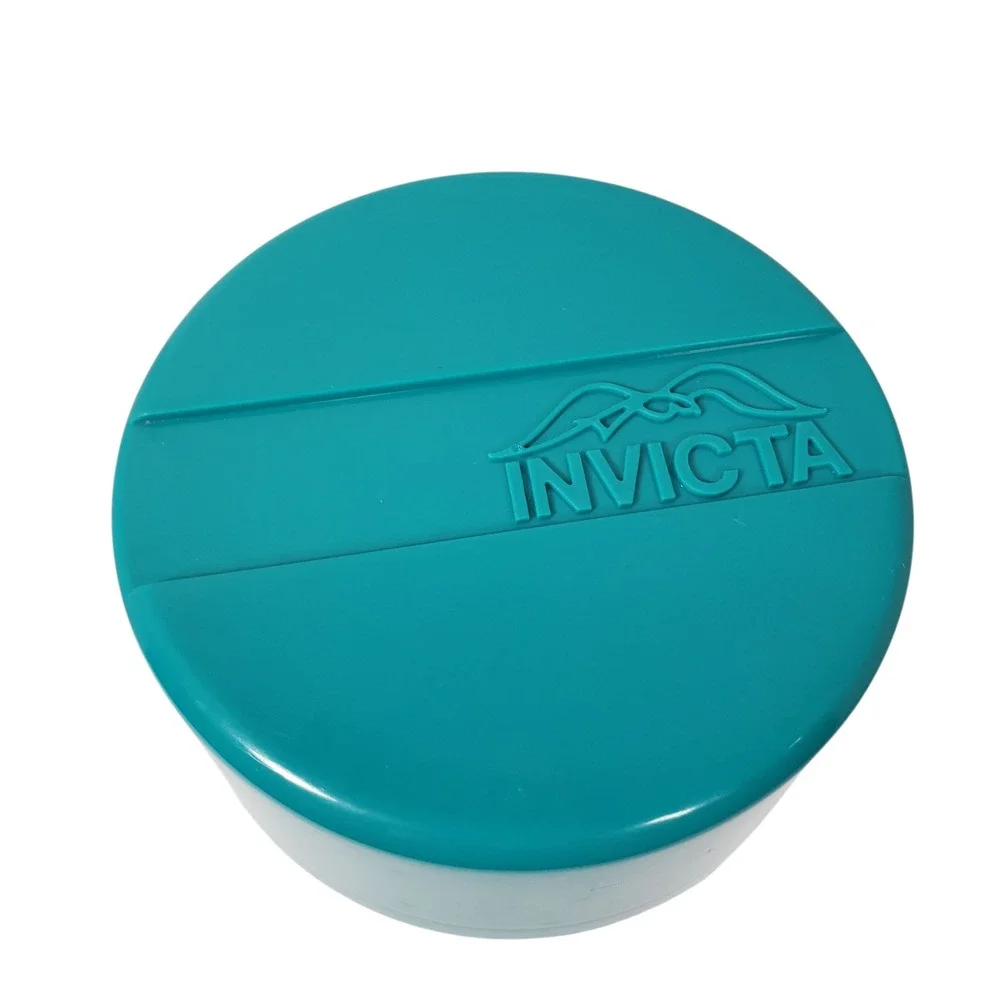 Vintage Invicta Thermal Food Jar Container Teal White‎ Insulated Camping Lunch